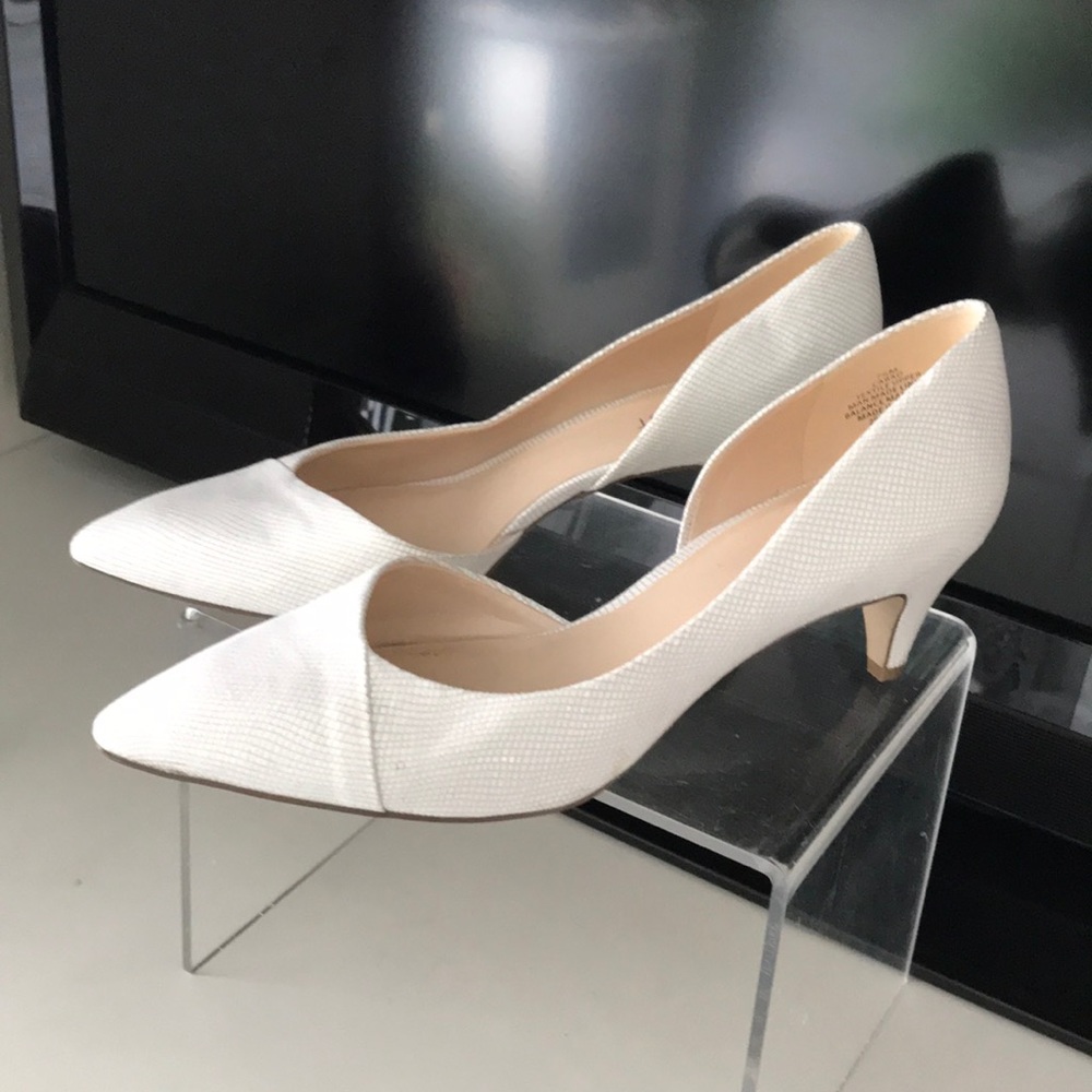 White kitten Heel Shoes